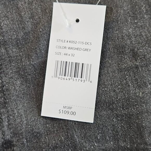 Jachs New York Jeans Men's 44x32 Gray Mid Rise Soft Stretch Slim Straight NWT - Picture 8 of 16